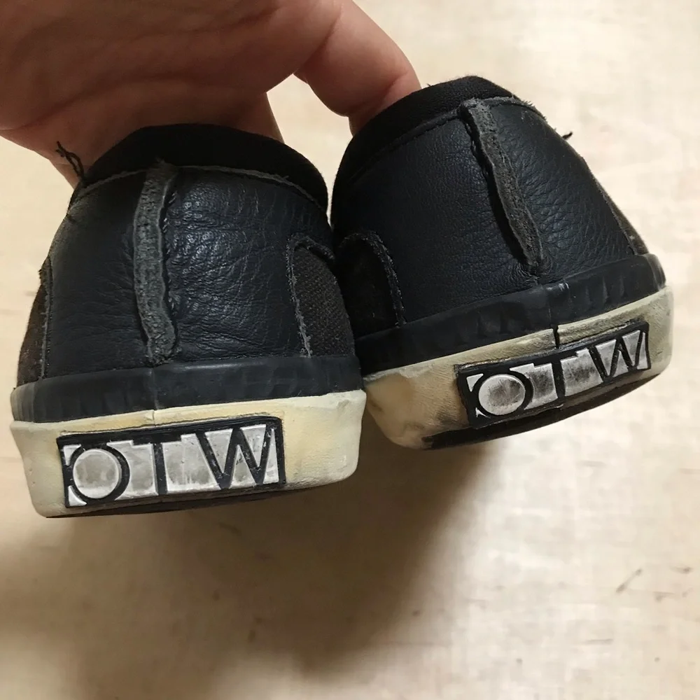 Vans OTW Black Leather Lace-Up Casual Sneakers Size 7.5